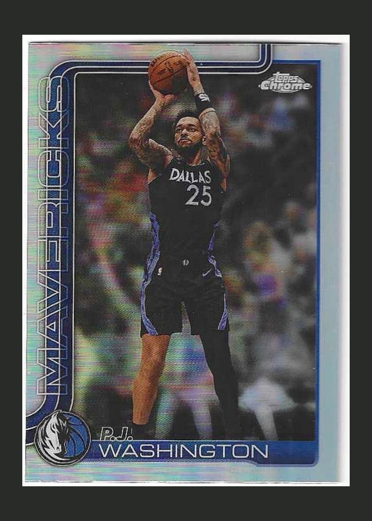 2025-26 Topps Chrome Basketball P.J. Washington #122 Refractor front