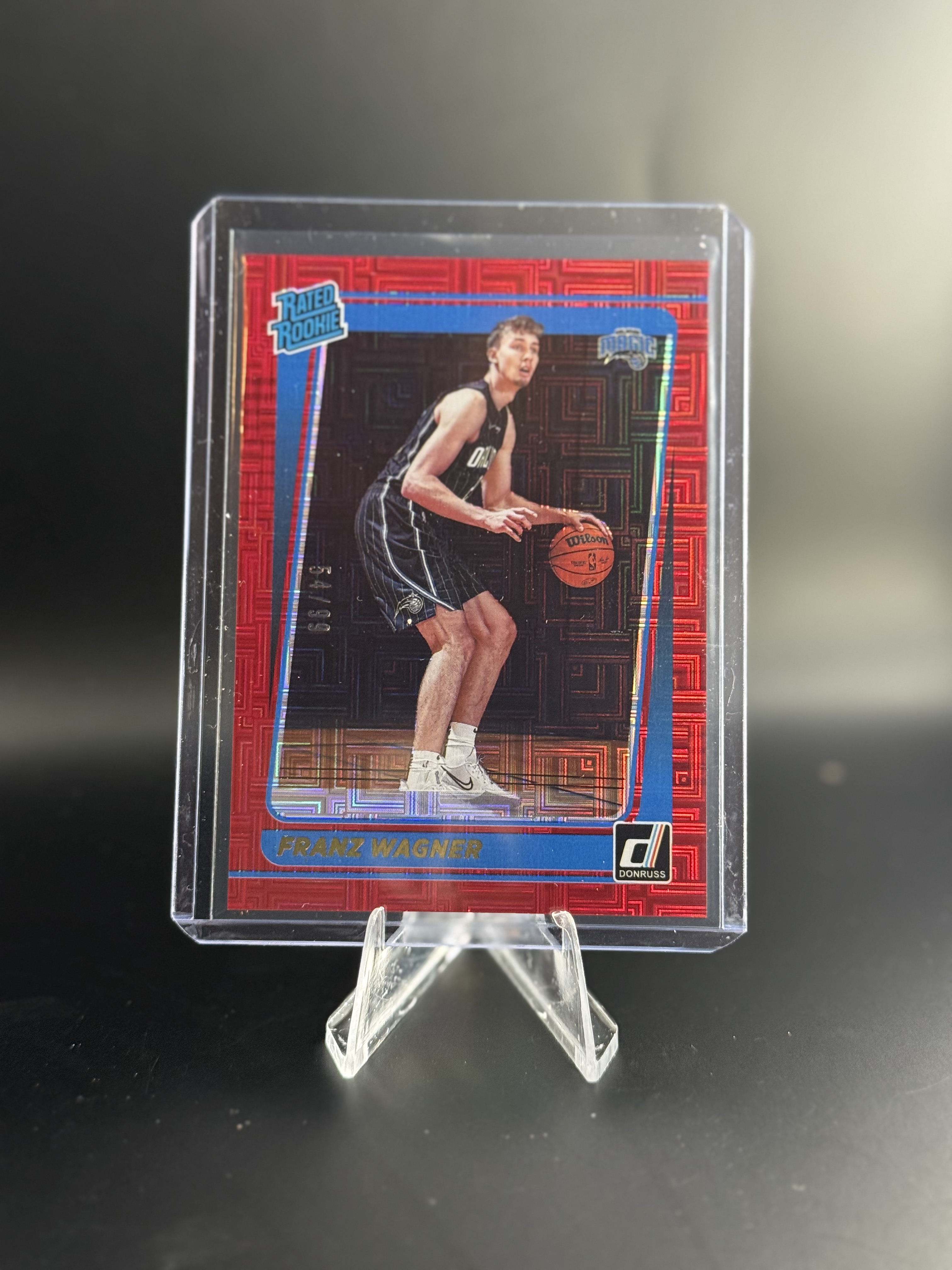 2021-22 Donruss Franz Wagner Rated Rookie Red Laser #235 front