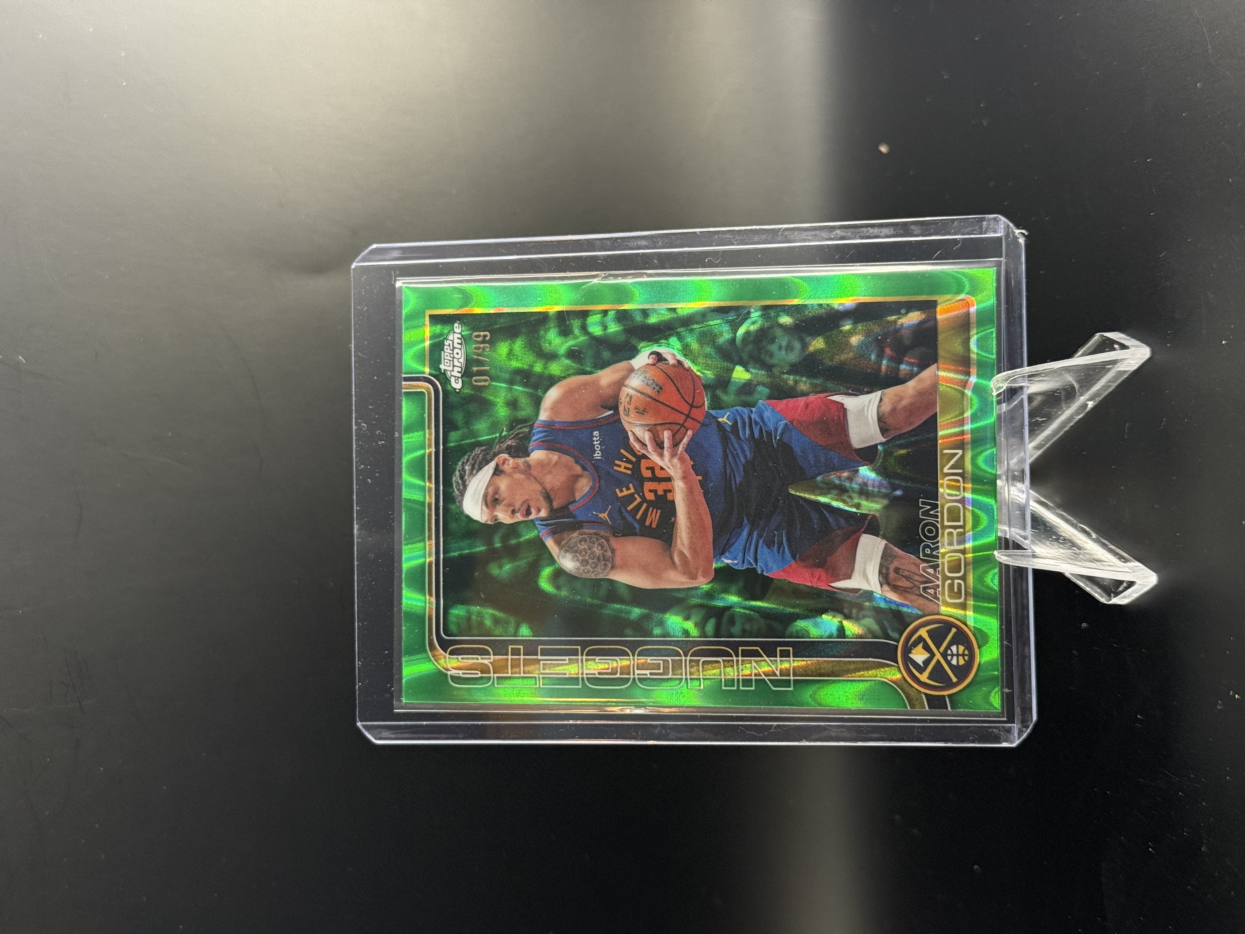 2025-26 Topps Chrome Aaron Gordon Green Wave Refractor #45 /99
