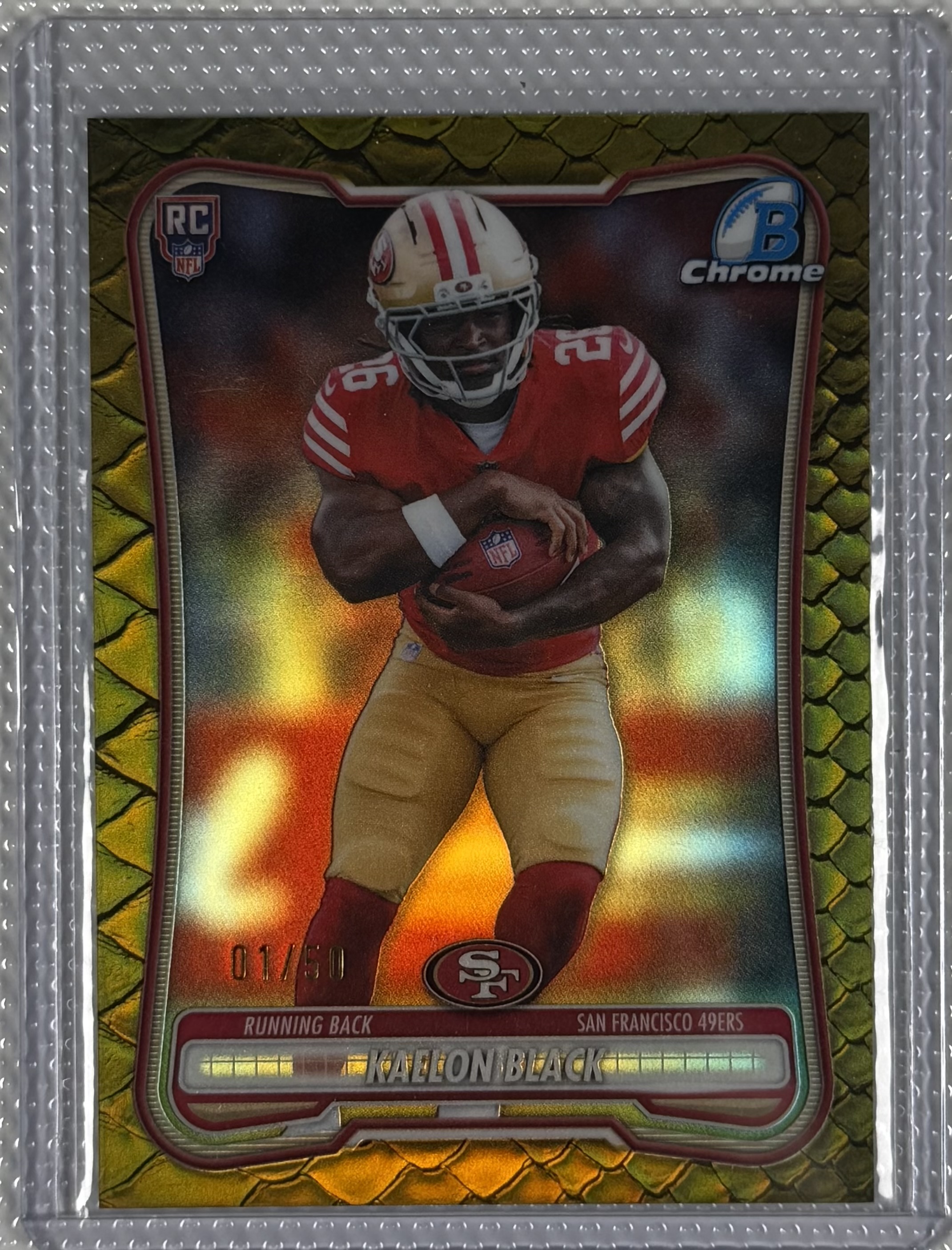2026 Bowman Chrome Kaelon Black RC Snake Refractor /50 BCV-116 front
